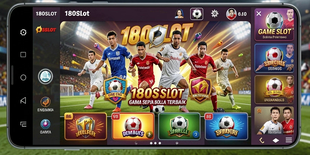 Tampilan gameplay yang seru dengan tema Sepak Bola.