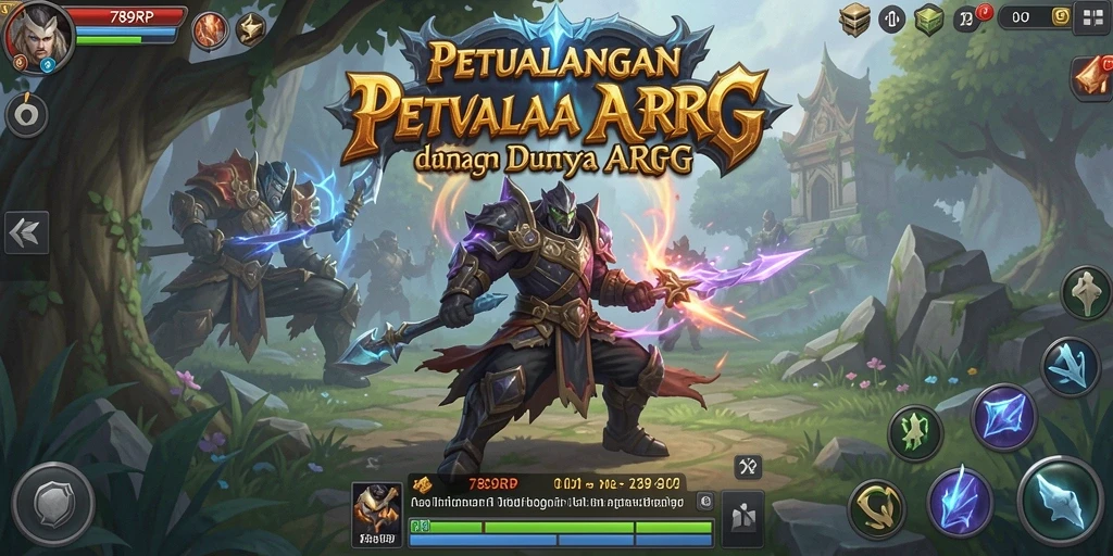 Tangkapan layar utama gameplay 789RP yang menampilkan aksi petualangan ARPG.