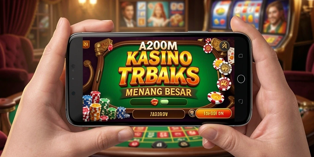 Tampilan utama permainan kasino A200M dengan grafis menawan.