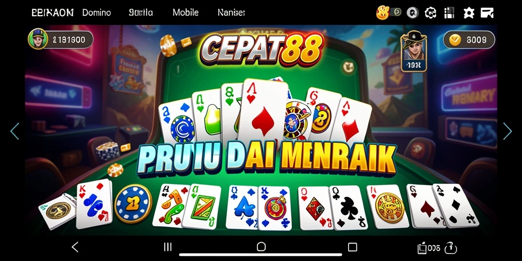 Tampilan gameplay seru pada game Domino CEPAT88.