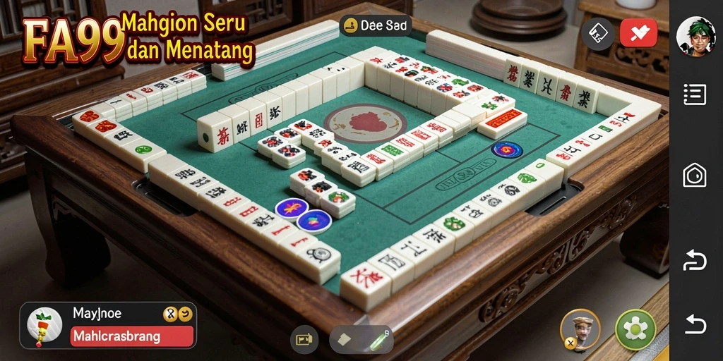 Tangkapan layar gameplay FA99 menampilkan pengalaman bermain Mahjong yang menarik.