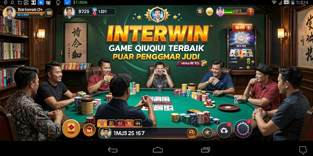 Screenshot INTERWIN menampilkan permainan QiuQiu yang seru dan interaktif.