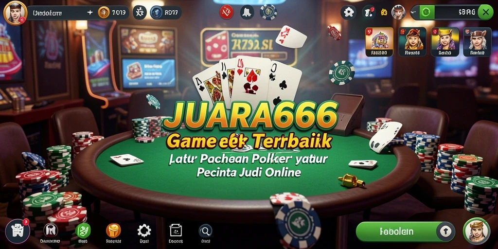 Tampilan gameplay poker yang exciting dan interaktif di JUARA666.