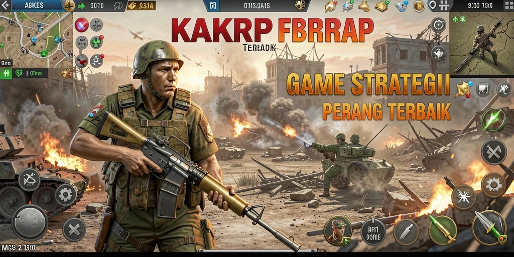 Screenshot gameplay menunjukkan pertempuran strategi yang menegangkan.