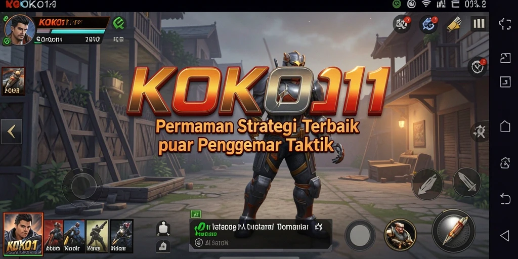 Screenshot gameplay KOKO11 menunjukkan pertempuran taktis yang intens.