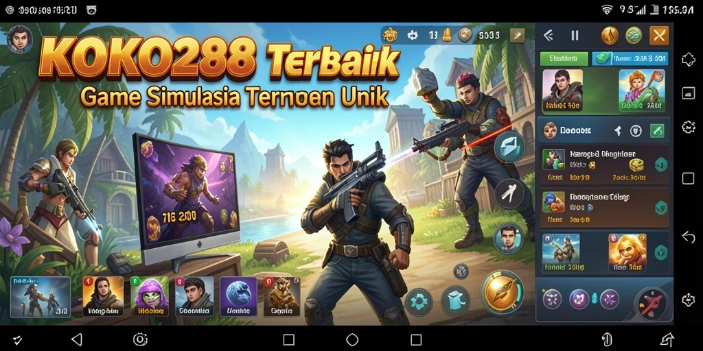Screenshot KOKO288 menampilkan gameplay simulasi yang mendalam.
