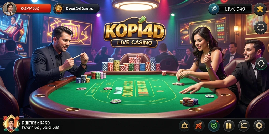 Tampilan gameplay KOPI4D yang menarik dan interaktif dalam Live Casino.
