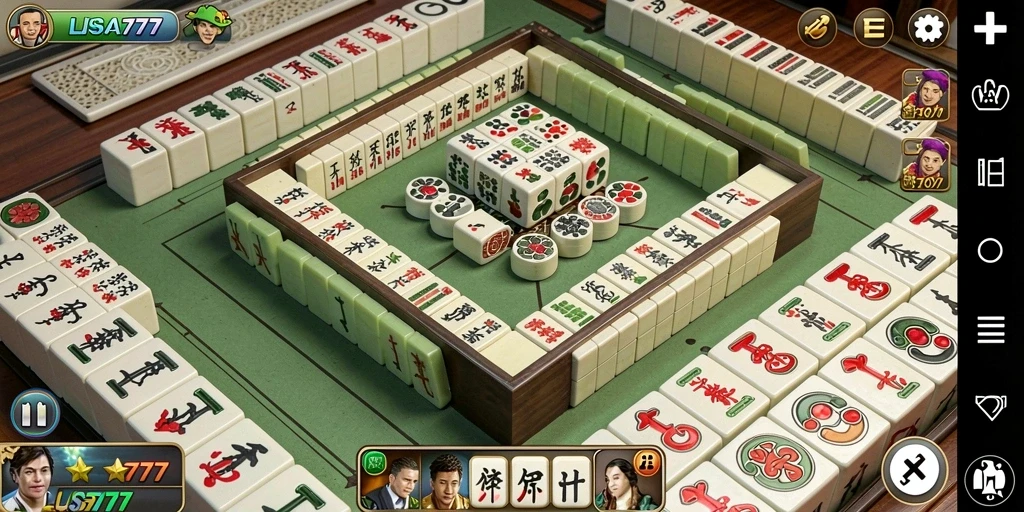 Tampilan gameplay menarik di LUSA777, menampilkan elemen Mahjong yang wajib dicoba.