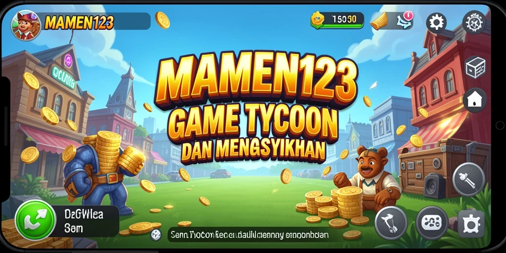 Screenshot utama MAMEN123 menampilkan gameplay Tycoon yang menarik.