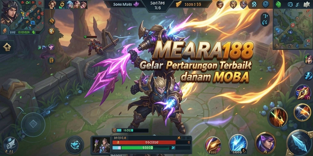 Screenshot MENARA188 yang menunjukkan aksi seru dalam pertarungan MOBA.