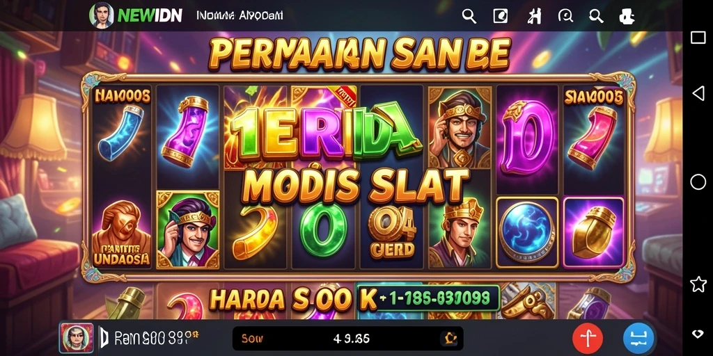 Screenshot gameplay <strong>NEWIDN</strong> menampilkan mesin Slot yang penuh warna dan menarik.