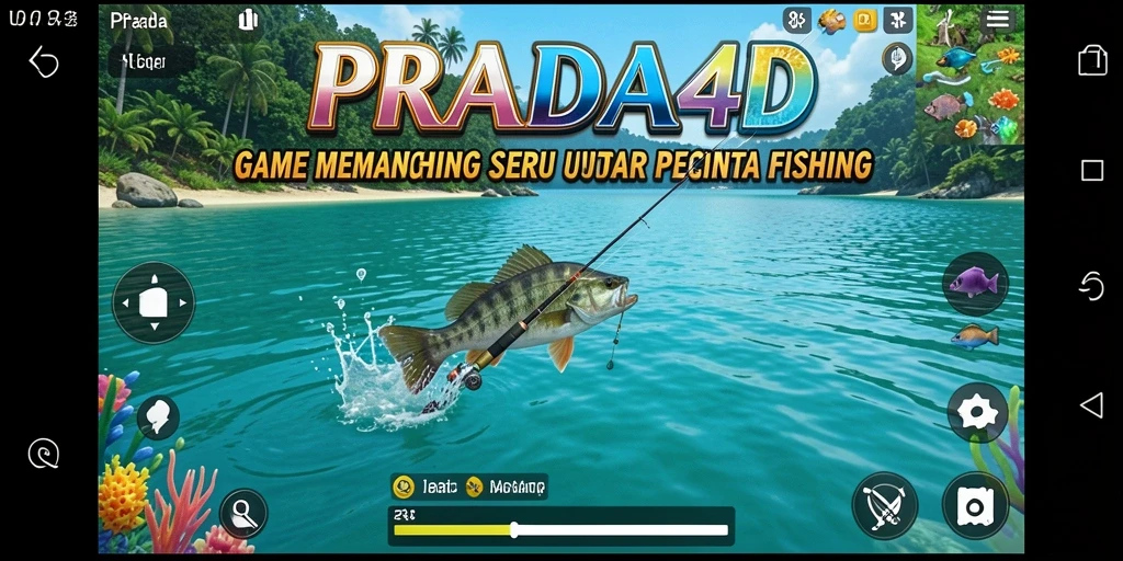 Tampilan menarik dari gameplay PRADA4D saat menangkap ikan.