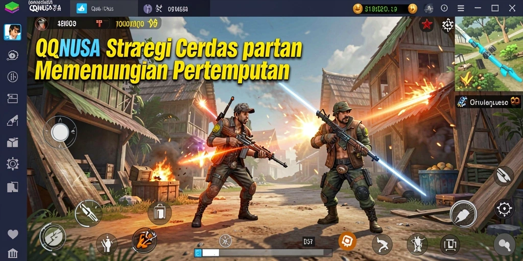 Tampilan menarik dari gameplay strategi QQNUSA yang intens.