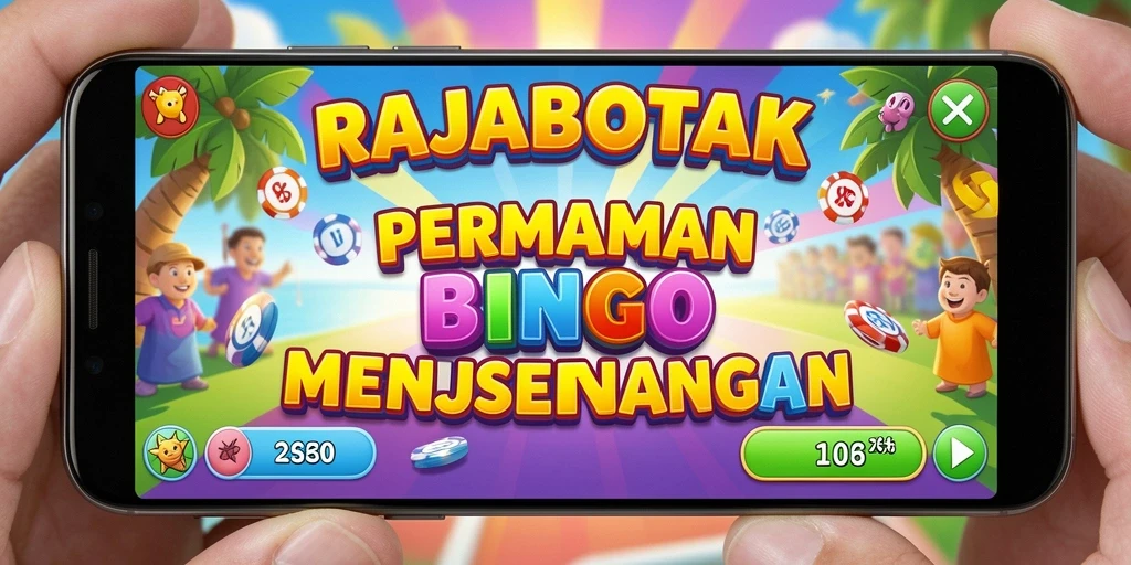 Screenshot utama RAJABOTAK menampilkan gameplay Bingo penuh aksi.