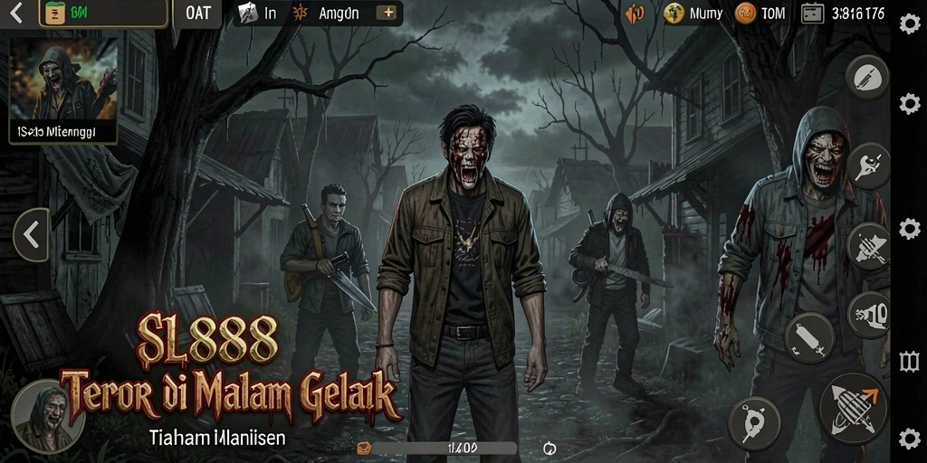 Screenshot menampilkan momen mencekam dalam permainan SL888.