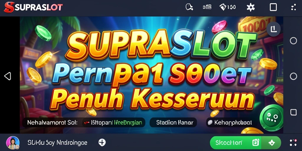 Tampilan gameplay Slot yang penuh warna dan menarik di SUPRASLOT.