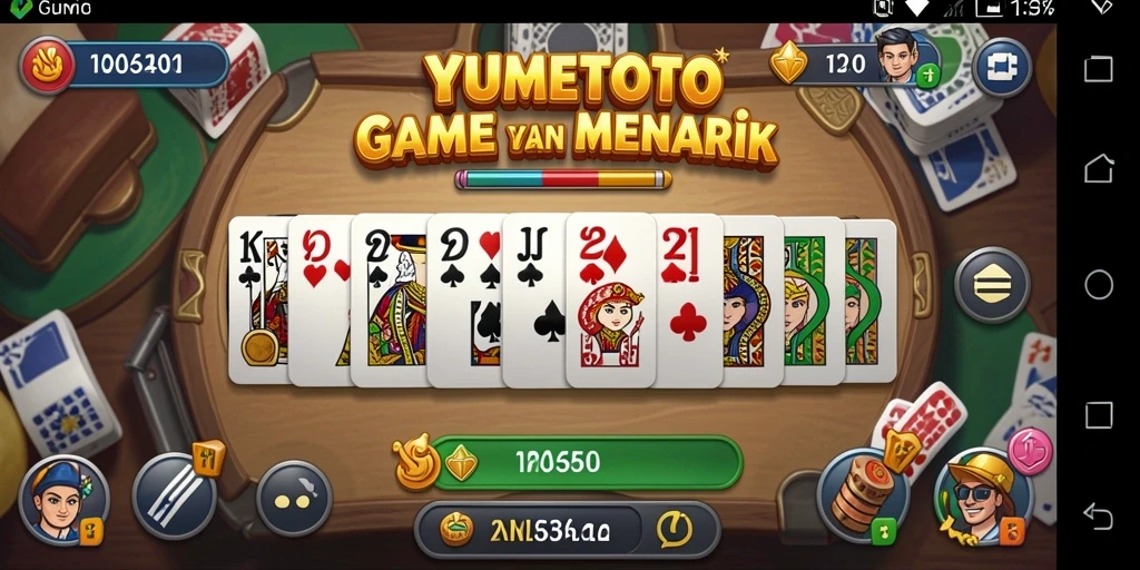 Tampilan gameplay seru YUMETOTO dengan aksi domino yang mendebarkan.