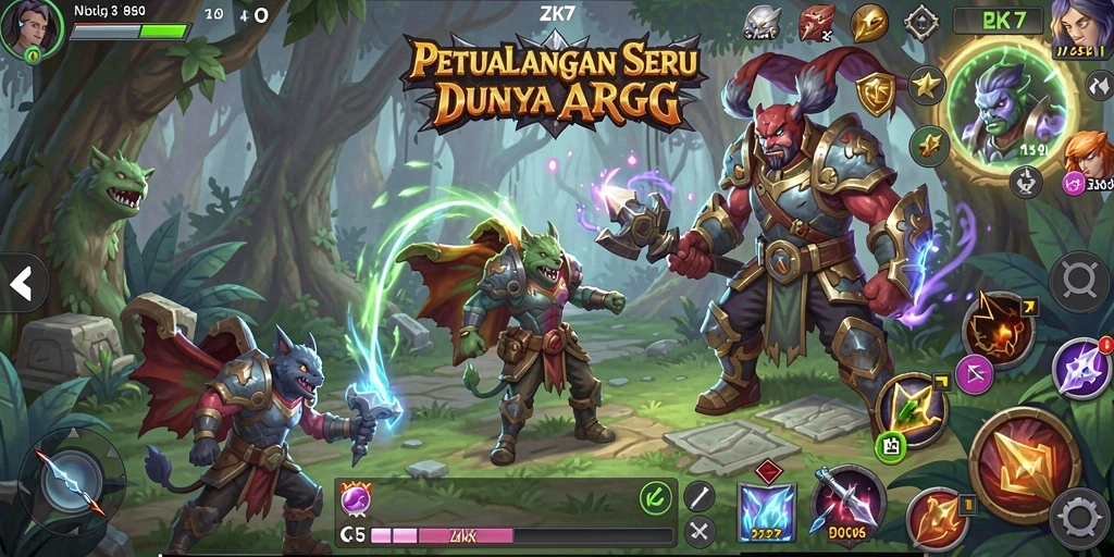 Screenshot mewakili aksi pertempuran seru dalam ZK7.